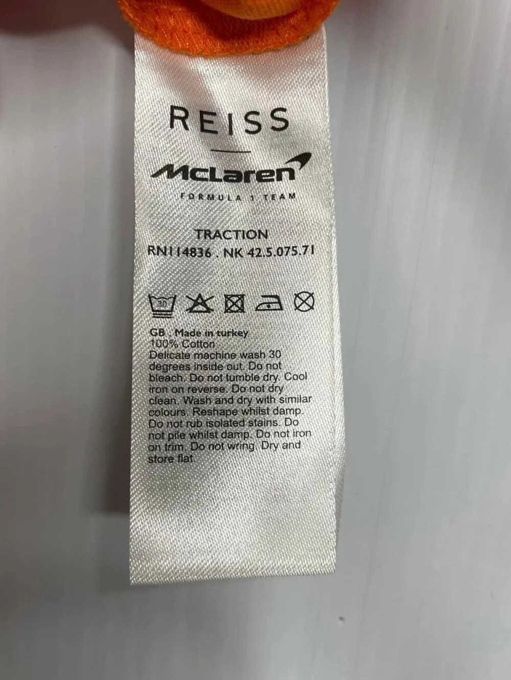 REISS McLaren F1 Traction Oversized Crew Neck T-Shirt Unisex Size M NWT $90